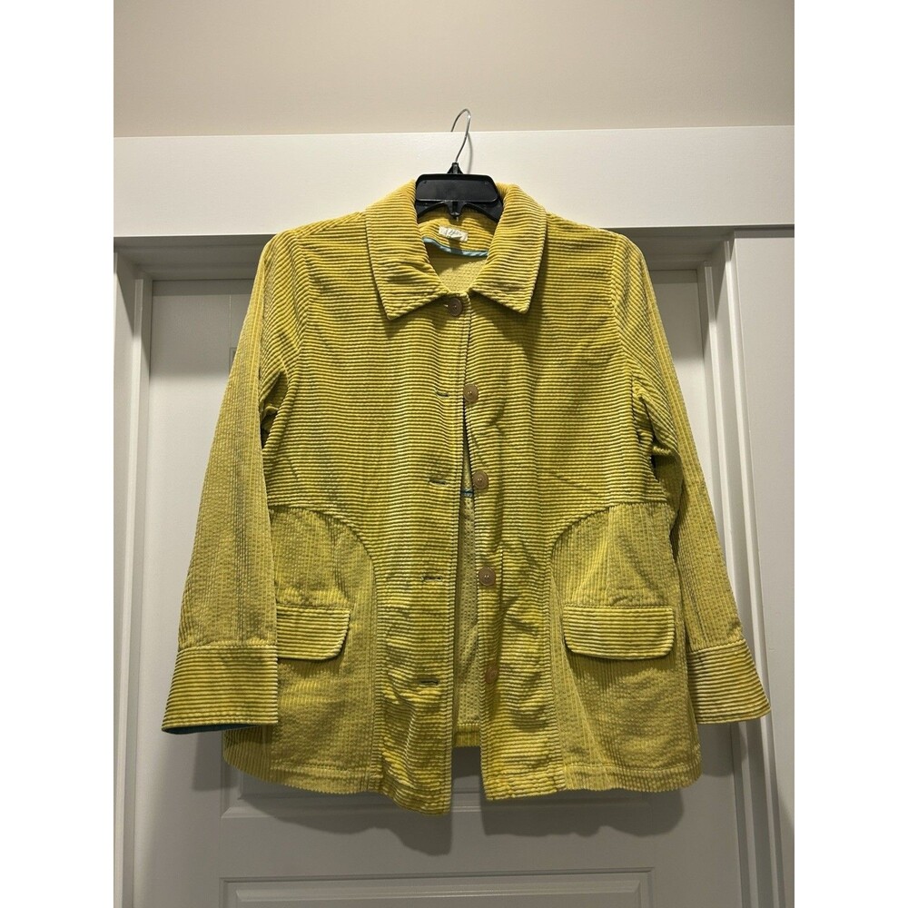 J.Jill Corduroy Chore Jacket Button Up Women’s Size Medium Colorful Boho Whimsy